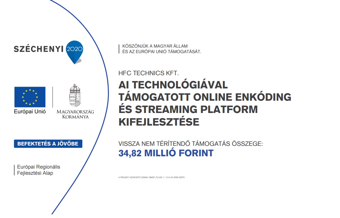 AI technológiával támogatott online enkóding és streaming platform kifejlesztése