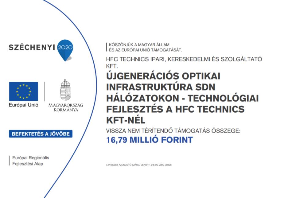 Újgenerációs optikai infrastruktúra SDN hálózatokon - technológiai fejlesztés a HFC Technics Kft-nél